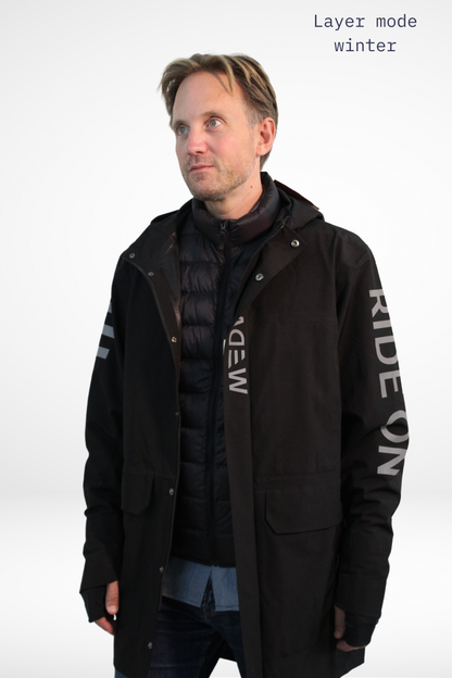 WeatherShield cycling jacket - Black bird - Men