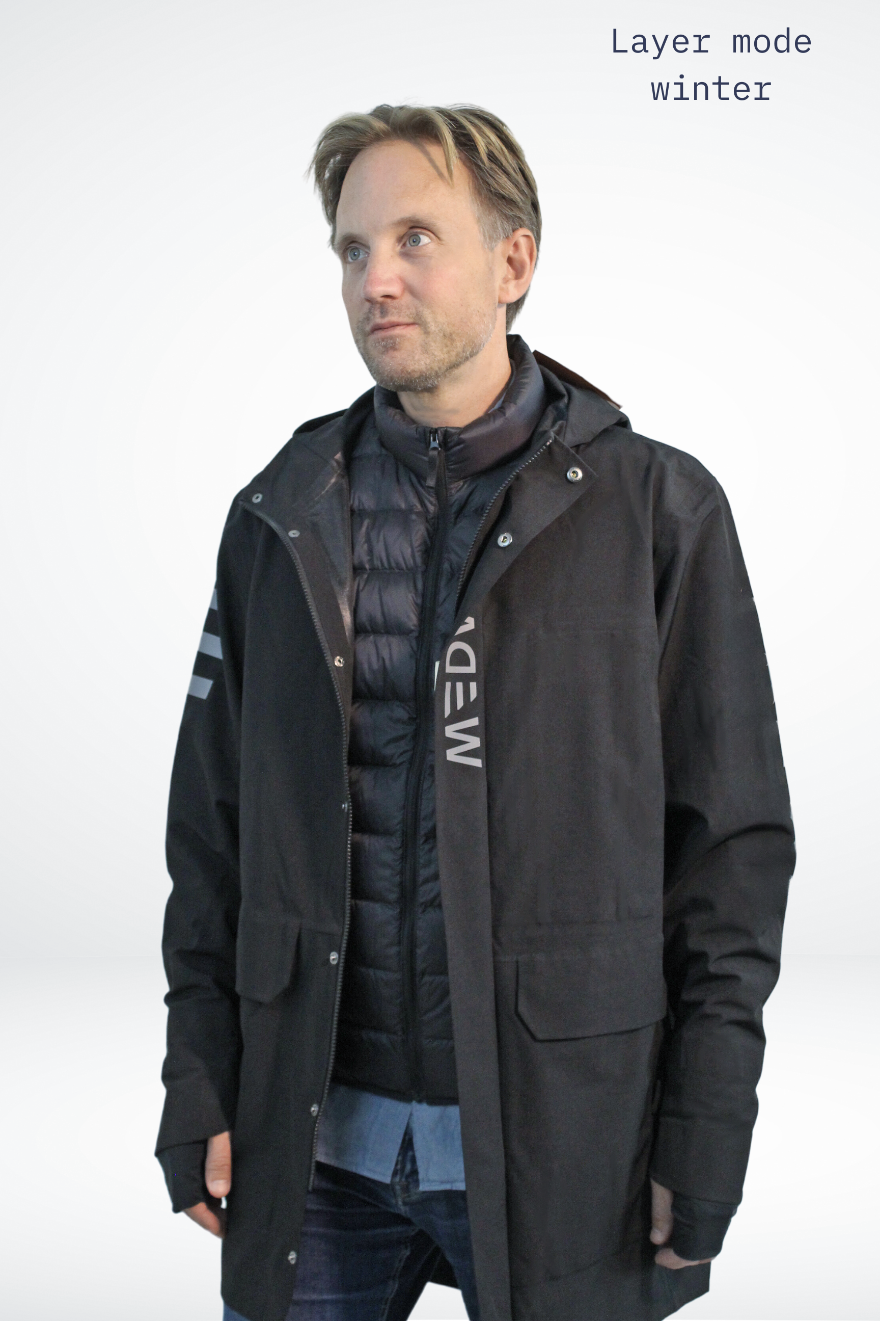 Allweather Fahrradjacke - Black bird - Herren